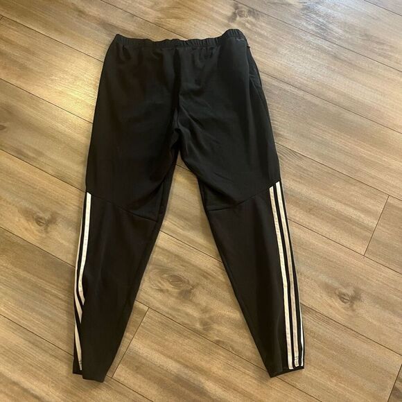 Adidas Black Athletic Workout Joggers‎ Men Large Bin I-18 - Picture 5 of 5